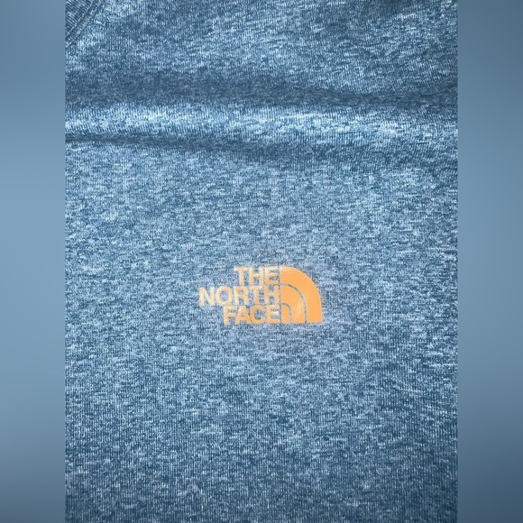 The North Face Men's Heathered Blue Tee with Orange Accents - Picture 3 of 3